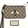 Gucci Supreme Monogram Bee Print Wrist Pouch Black - Image 9