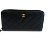 Chanel Medium Lambskin Wallet and Chanel Caviar Zippy Wallet Bundle