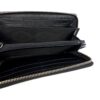 interior open showing card slots and the zip compartment