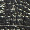 close up of the heat stamp embossed inside the wallet