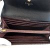 interior showing the burgundy card slots and Made in Italy stamp