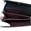 interior fully open showing the zipped coin compartment