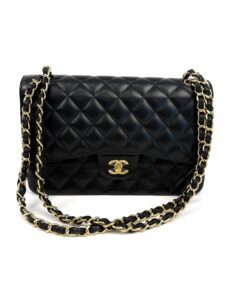 Chanel Jumbo Double Flap Black Caviar Leather Gold Hardware