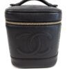 Front of the vanity case showing the stitched CC logo
