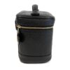 Side view with the handle upright, showing the zipper