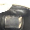 Interior patch pocket in smooth black leather