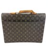 Back of the briefcase in Monogram canvas with the top handle