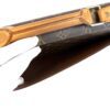 Top edge and rolled handle with the flap slightly open