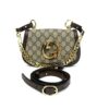 Gucci Supreme Monogram Textured Dollar Calfskin Mini Blondie Chain Shoulder Flap Bag Beige Ebony New Acero - Image 6