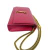 YSL Yves Saint Laurent Pink Grained Leather Monogram Medium Kate Flap Bag - Image 11