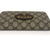 Three-quarter view of the wallet lying flat