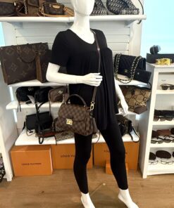 Alternative view of Louis Vuitton Damier Ebene Croisette Crossbody Red