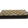 Gucci Monogram Metal Bar Zip Around Wallet Dark Brown - Image 8