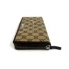 Gucci Monogram Metal Bar Zip Around Wallet Dark Brown - Image 9