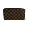 Back of the wallet in Damier Ebene canvas