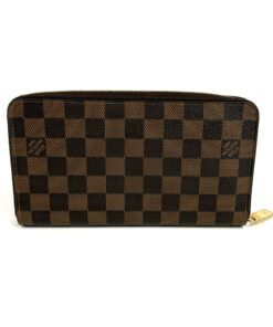 Back of the wallet in Damier Ebene canvas