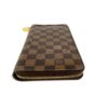 End of the wallet with the zip running around the corner