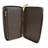 Wallet opened upright showing the card slots and center divider