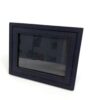 Louis Vuitton Henri Dark Navy Blue Picture Frame PM, front three-quarter view standing on its easel