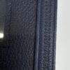 Close up of the stitched border and leather grain