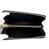 YSL Saint Laurent Grain De Poudre Matelasse Chevron Monogram Zip Around Wallet Black - Image 5