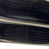 YSL Saint Laurent Grain De Poudre Matelasse Chevron Monogram Zip Around Wallet Black - Image 16