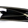 YSL Saint Laurent Grain De Poudre Matelasse Chevron Monogram Zip Around Wallet Black - Image 17