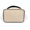 Base in creme leather with black piping