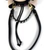 Braided handle and drawstring cords close up