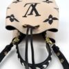 Black and white braided top handle close up