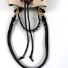 Drawstring cords and strap from below