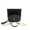 YSL Saint Laurent Grain De Poudre Matelasse Monogram Mini Lou Camera Bag Vert Fonce Green - Image 3