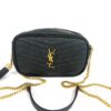 YSL Saint Laurent Grain De Poudre Matelasse Monogram Mini Lou Camera Bag Vert Fonce Green