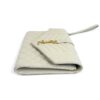 YSL Saint Laurent Envelope Flap Pouch In Mix Matelassé Grain De Poudre Embossed Cream Leather - Image 12