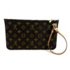 Louis Vuitton Monogram Beige Neverfull Pochette Wristlet 2, front view with the wrist strap attached