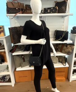 Alternative view of CHANEL Black Classic Caviar Leather Wallet On Chain WOC Shoulder Bag Crossbody SHW