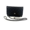 CHANEL Black Classic Caviar Leather Wallet On Chain WOC Shoulder Bag Crossbody SHW