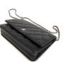 CHANEL Black Classic Caviar Leather Wallet On Chain WOC Shoulder Bag Crossbody SHW - Image 13
