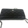 CHANEL Black Classic Wallet On Chain WOC Crossbody Lambskin Silver Hardware - Image 13