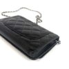 CHANEL Black Classic Wallet On Chain WOC Crossbody Lambskin Silver Hardware - Image 21