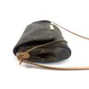 Side view with the chain and strap clasp