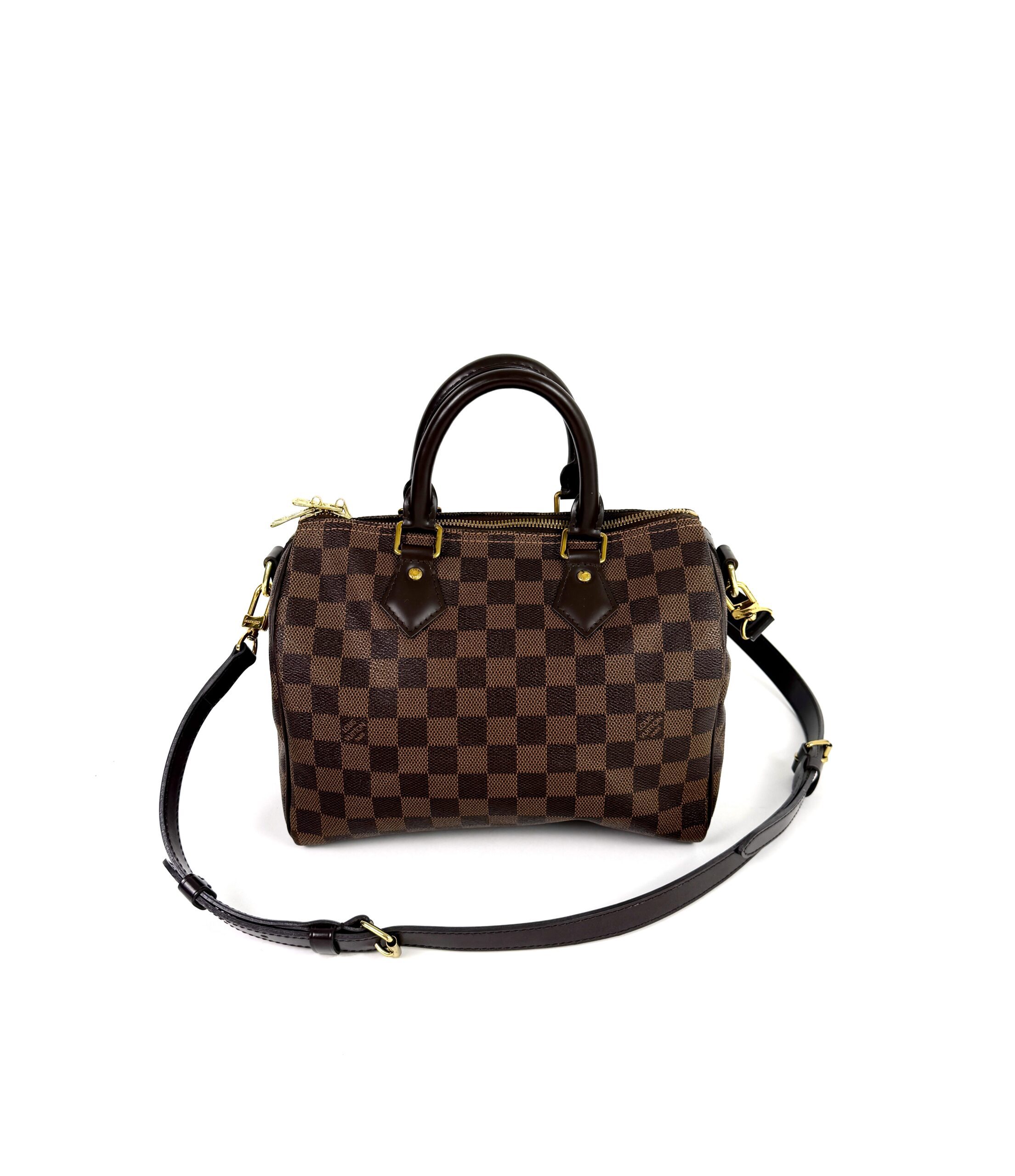 Louis Vuitton Damier Ebene Speedy Bandouliere 25 Red - AA0117