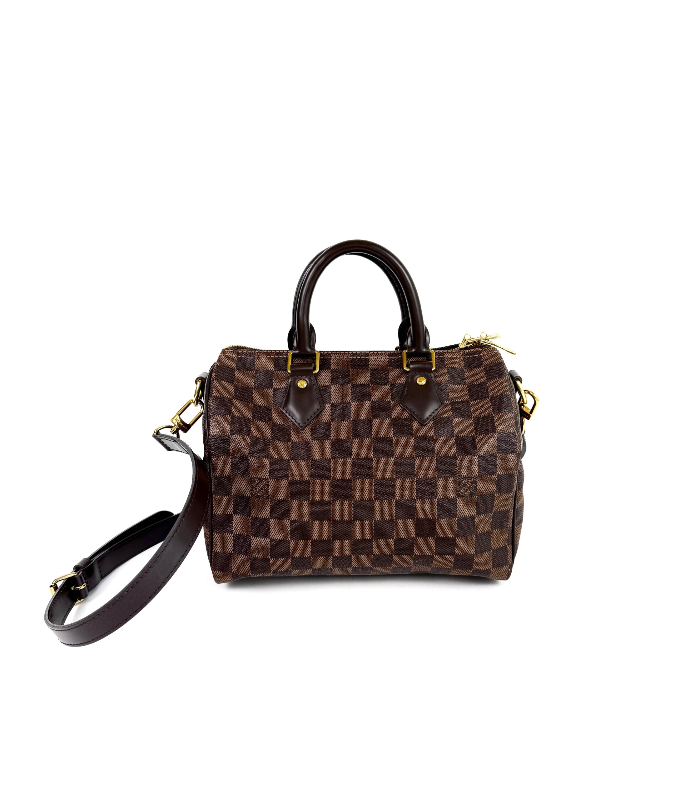 Louis Vuitton Damier Ebene Speedy Bandouliere 25 Red - AA0117 - Image 6