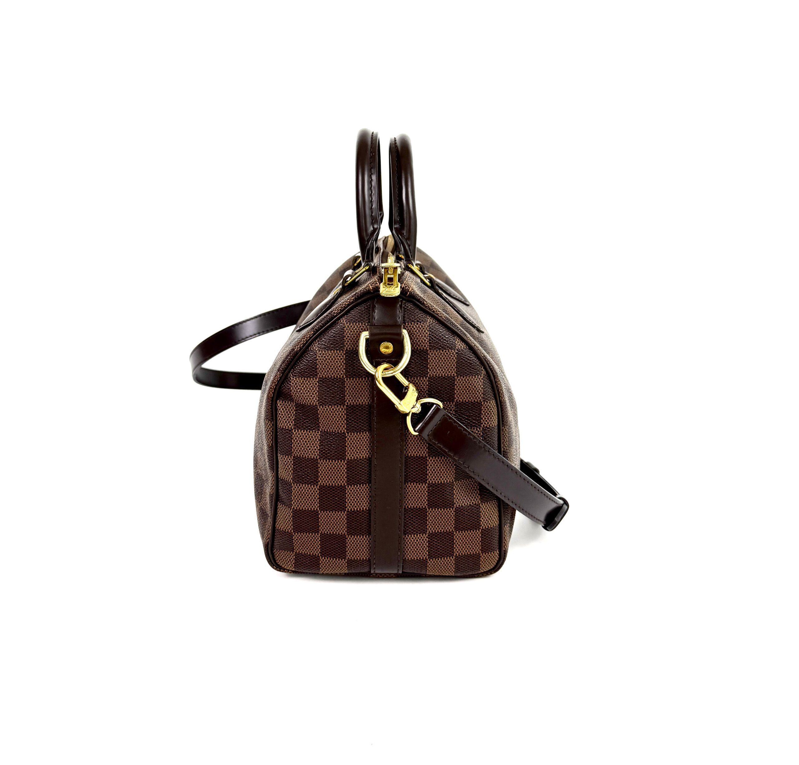 Louis Vuitton Damier Ebene Speedy Bandouliere 25 Red - AA0117 - Image 10