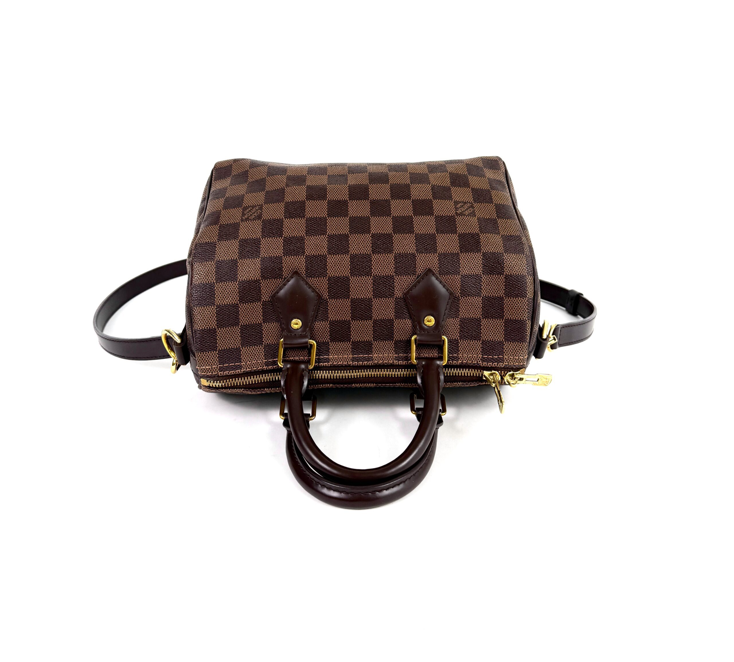 Louis Vuitton Damier Ebene Speedy Bandouliere 25 Red - AA0117 - Image 11