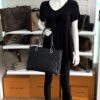 Chanel GST Black Caviar Shopping Tote Silver Hardware - Image 3