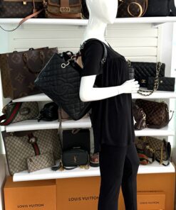 Alternative view of Chanel GST Black Caviar Shopping Tote Silver Hardware