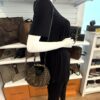 Fendi Denim Jacquard FF Effect Vitello Grace Mini Fendigraphy Hobo Bag Tobacco Moro Ebano - Image 4