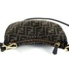 Fendi Denim Jacquard FF Effect Vitello Grace Mini Fendigraphy Hobo Bag Tobacco Moro Ebano - Image 15