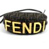 Fendi Denim Jacquard FF Effect Vitello Grace Mini Fendigraphy Hobo Bag Tobacco Moro Ebano - Image 8